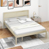 Queen Size Wooden Bed Frame with Headboard and Slat Support-Queen Size