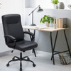 Upholstered Executive Computer Desk Chair with Ergonomic High Back-Black