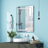 32 Inch x 24 Inch Bathroom Anti-Fog Wall Mirror with Colorful Light