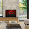 20 Inch Electric Fireplace Heater with Realistic Pinewood Ember Bed-Black