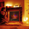 26 Inch Electric Fireplace Heater with Remote Control and Realistic Lemonwood Ember Bed-Black