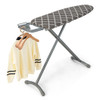 44 x 14 Inch Foldable Ironing Board with Iron Rest Extra Cotton Cover-Gray