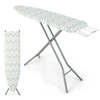 60 x 15 Inch Foldable Ironing Board with Iron Rest Extra Cotton Cover-White