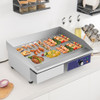 Commercial Electric Griddle with 122℉-572℉ Adjustable Temperature Control-Silver