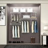 Custom Closet Organizer Kit 3 to 5 Feet Wall-Mounted Closet System with Hang Rod-White