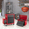6-Drawer Tool Chest with Heightening Cabinet-Black & Red