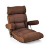 Adjustable Folding Sofa Chair with 6 Position Stepless Back-Brown