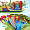 7 in 1 Outdoor Inflatable Bounce House with Water Slides and Splash Pools with 735W Blower