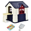 Indoor and Outdoor Games Cottage with Working Doors and Windows-Blue