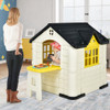 Indoor and Outdoor Games Cottage with Working Doors and Windows-Yellow