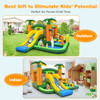 Big Inflatable Bounce House with Slide and Ball Pits for Indoor and Outdoor with 735W Blower