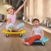 4-Pack Kids Sitting Scooter Board with Handles and Rolling Casters-4 Pack