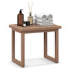 Long Natural Wood Bath Spa Stool with Non-slip Foot Pads for Elderly