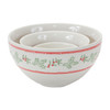 Stoneware Mistletoe Bowl (Set of 3) - 86082