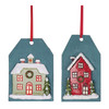 Winter House Tag Ornament (Set of 6) - 86143