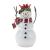 Snowman Figurine with Cardinal Accents (Set of 2) - 86213