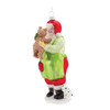 Glass Santa with Teddy Bear Ornament (Set of 6) - 86446