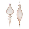 Ribbed Glass Finial Ornament (Set of 6) - 86468
