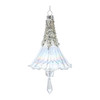 Beaded Irredescent Glass Bell Ornament (Set of 6) - 86506