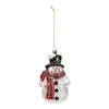 Glittered Glass Snowman Ornament (Set of 6) - 86560