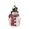 Glittered Glass Snowman Ornament (Set of 6) - 86560