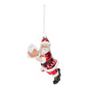Glass Santa with Gingerbread Ornament (Set of 6) - 86563