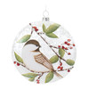 Glass Chickadee Bird Ball Ornament (Set of 6) - 86608