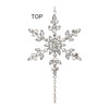 Jeweled Metal Snowflake Drop Ornament (Set of 12) - 86754