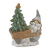 Pine Tree Trunk Gnome with Woodland Animals (Set of 2) - 86838