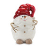 Terra Cotta Snowman with Santa Hat Figurine (Set of 3) - 86840