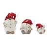 Terra Cotta Snowman with Santa Hat Figurine (Set of 3) - 86840