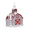 Frosted Glass Barn Ornament (Set of 6) - 86902