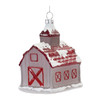Frosted Glass Barn Ornament (Set of 6) - 86902
