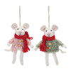 Winter Mouse Ornament (Set of 6) - 87010