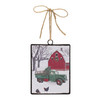 Glass Truck and Barn Ornament (Set of 12) - 87080
