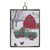 Glass Truck and Barn Ornament (Set of 12) - 87080