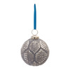 Etched Leaf Glass Ball Ornament (Set of 6) - 87128