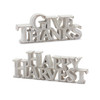 Happy Harvest and Give Thanks Tabletop Sign (Set of 2) - 87148