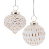 White Washed Glass Ornament (Set of 6) - 87156