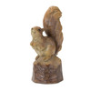 Perched Squirrel on Tree Stump Figurine (Set of 2) - 87299