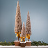 Potted Bottle Brush Pine Tree (Set of 3) - 87414