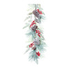 Frosted Pine Cone Berry Garland 6'L - 87551