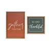 Gather and Thankful Sentiment Sign (Set of 2) - 87584