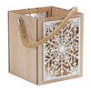 Wooden Snowflake Lantern (Set of 4) - 87627