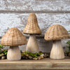 Wicker Mushroom Decor (Set of 3) - 88090