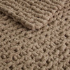 Brown Handmade Chunky Knit Throw 50x60"