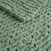 Sage Green Handmade Chunky Knit Throw 50x60"