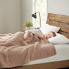 Cozy Brown Sherpa Electric Heated Plush Blanket