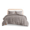 Grey Pom Pom Clip Jacquard Comforter AND Decorative Shams