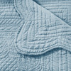 6pc Blue Scalloped Edges Quilted Daybed Set AND Decorative Pillow